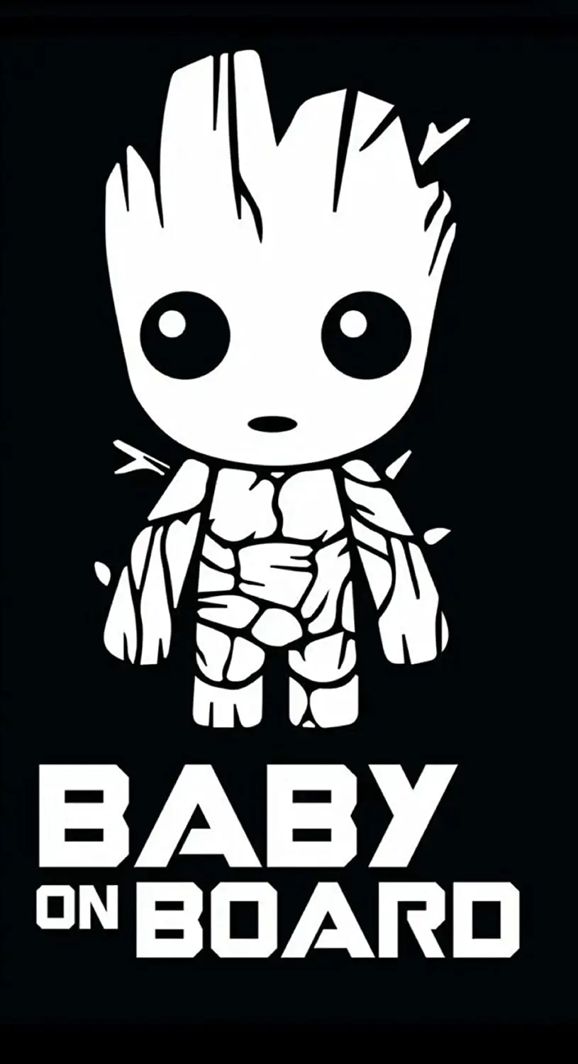 

Baby on Board Vinyl Transfer Sticker - Groot Guardians of The Galaxy,14CM