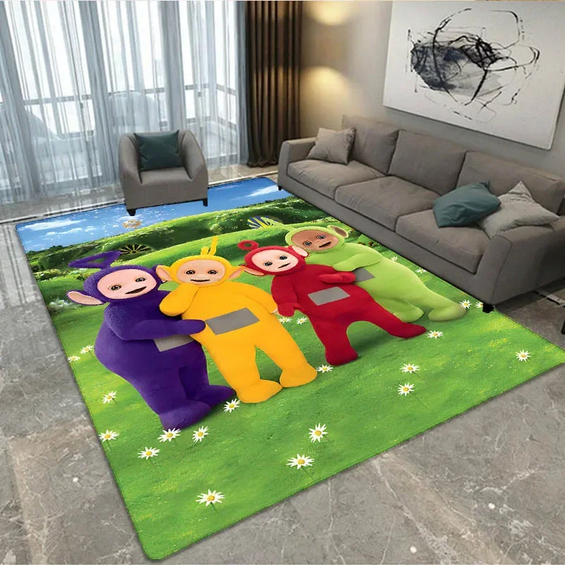 Мультяшный ковер Teletubbies с принтом нескользящий коврик для йоги дверной кухонный