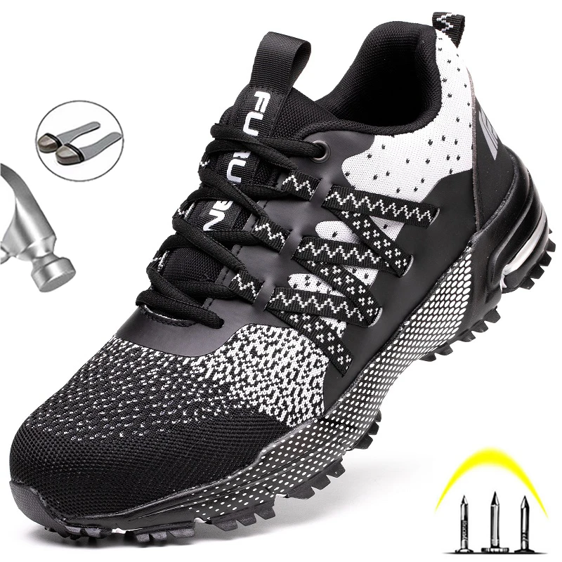 

Mens Labor Safety Work Shoes Steel toe Cap Insurance Insulated Boots Anti-piercing Anti-smashing Four Seasons Non-slip Sneakers