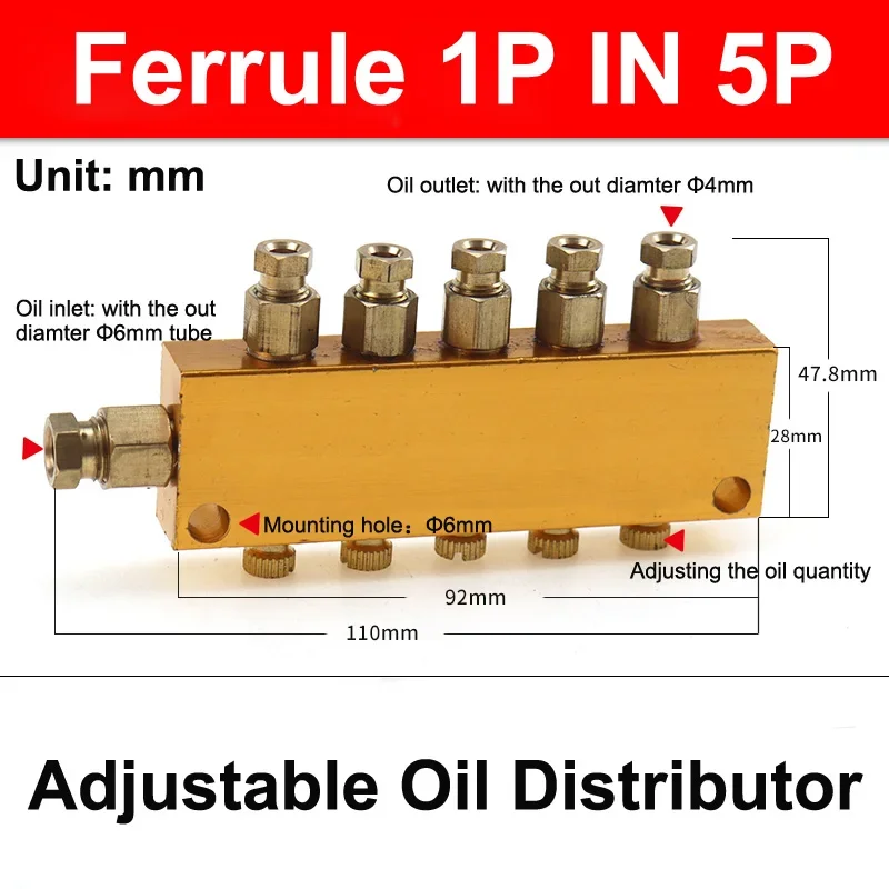 

Пневматический распределитель масла из меди