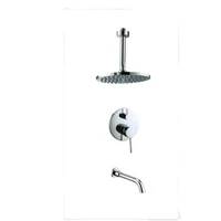 wall surface mounted bathroom bath and shower faucet