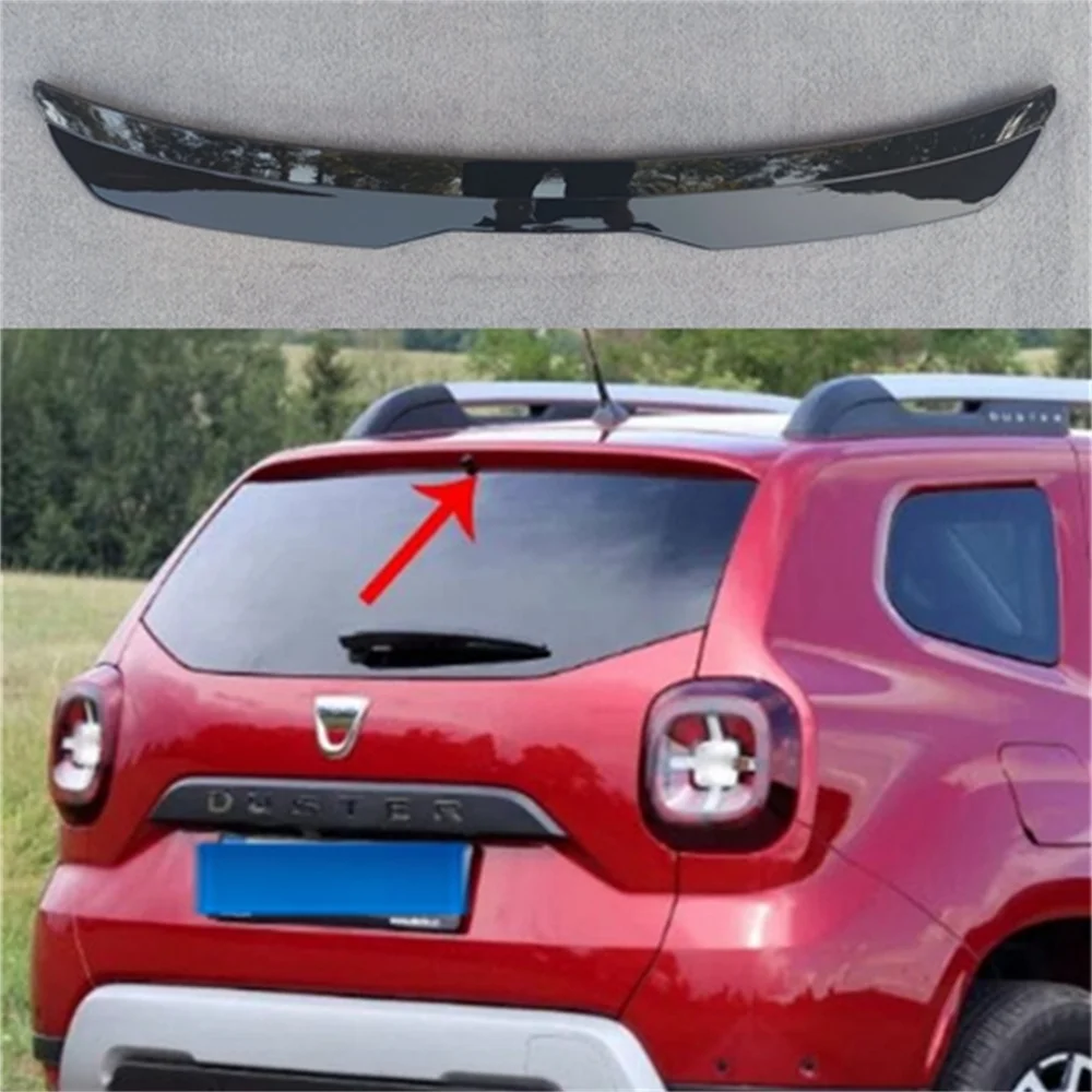 

Задний спойлер на крышу для Dacia Duster 2019- Up, спойлер на крышу, глянцевые черные аксессуары, комплект кузова, заднее крыло автомобиля в заводском стиле