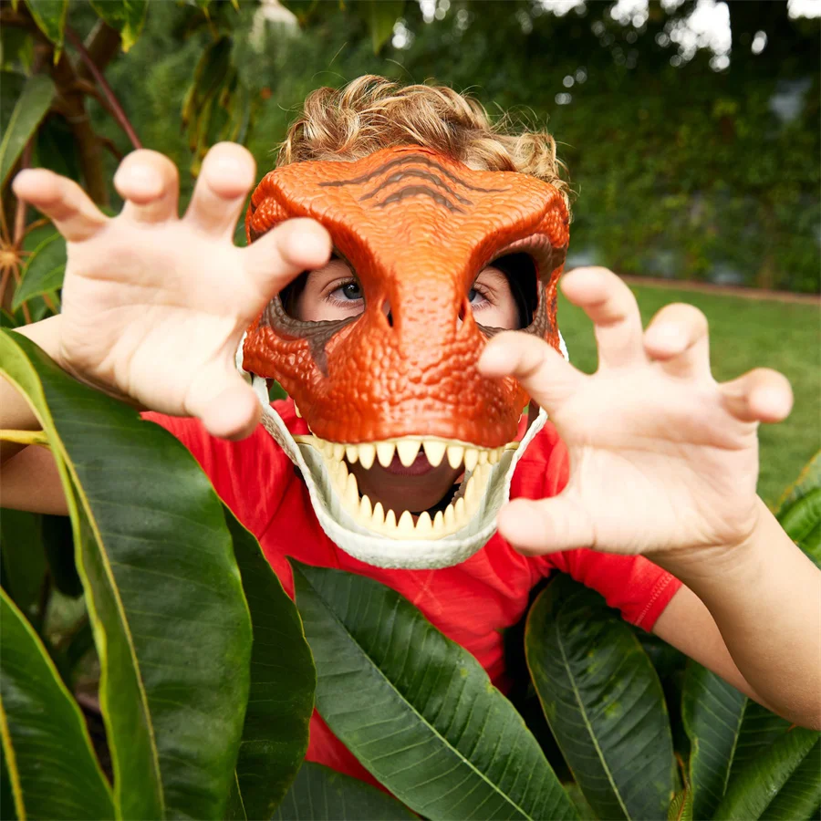 

Маска Мира Юрского периода, маски с динозаврами и раптерами, украшение для детского дня рождения, латексная маска с динозавром для косплея ...