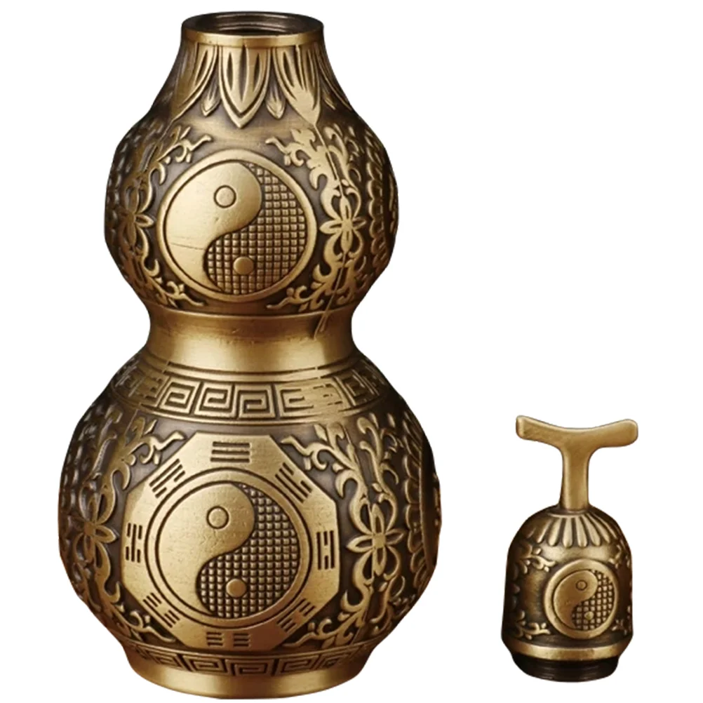 

Gourd Wu Lou Chinese Ornament Calabash Wealth Lucky Bedrooms Things Cool Hu Lu Figure Brass Charms Copper Statue Decoration