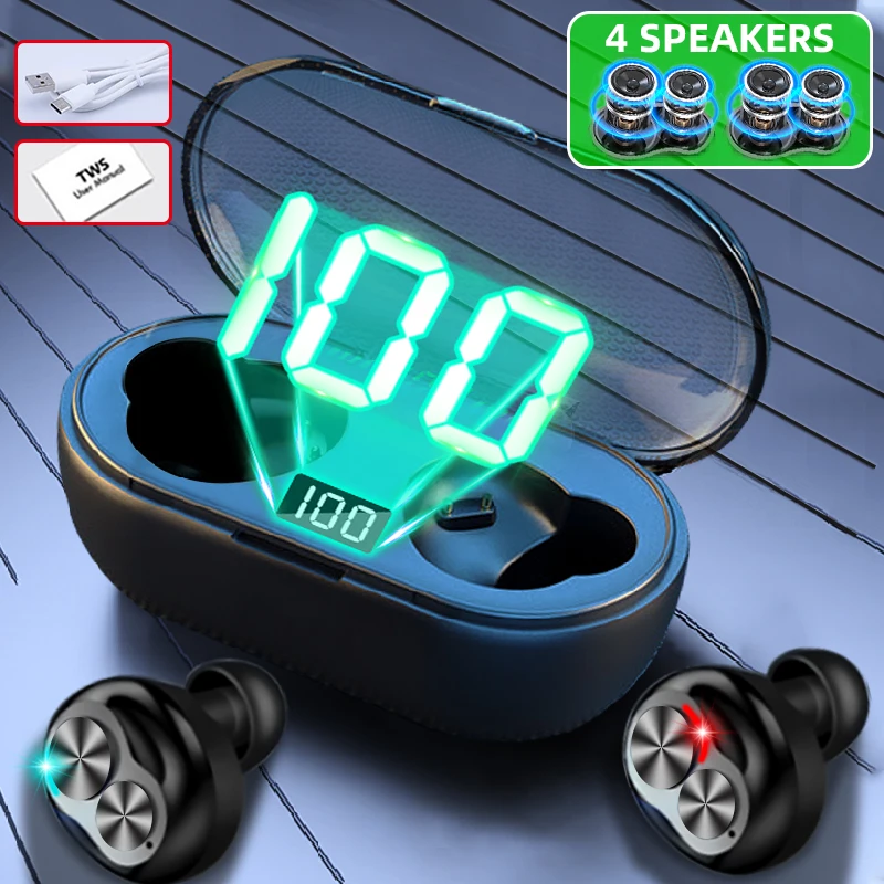 Беспроводные наушники TWS Bluetooth 5 1 Спортивные наушники-вкладыши водонепроницаемые