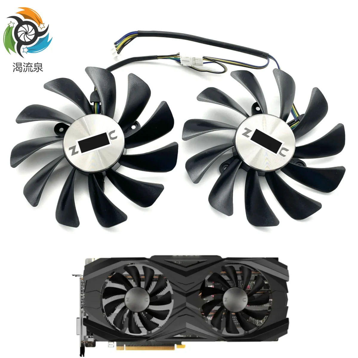 Охлаждающий вентилятор для графической карты Zotac GeForce GTX 1070Ti 1080 Ti GTX1070 Ti GTX1080Ti AMP Edition, 2 шт./партия, 95 мм