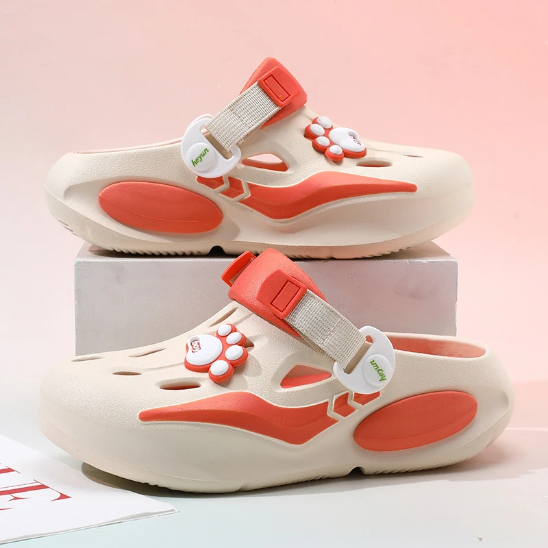 Женские сабо на массивной платформе нескользящие пляжные сандалии толстой