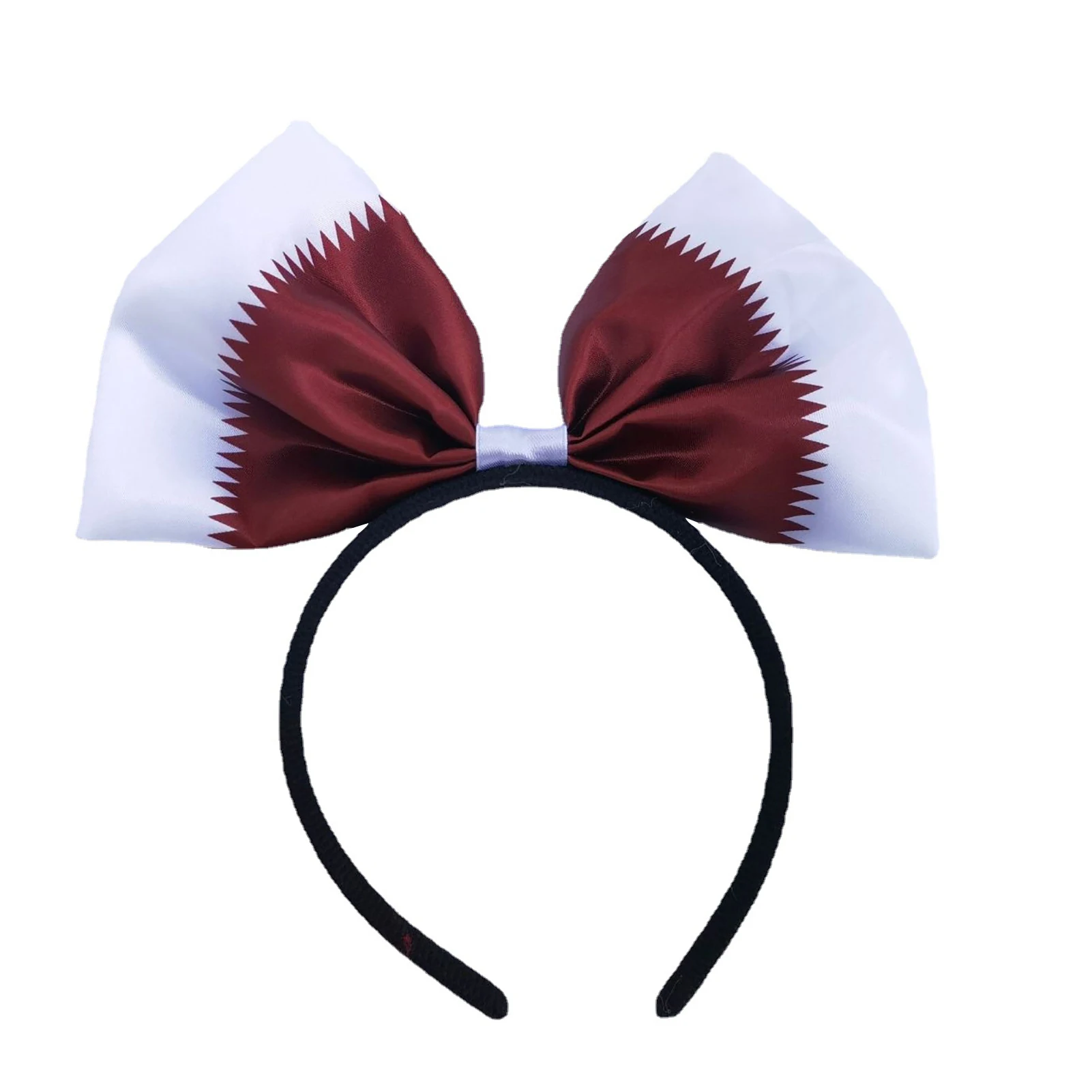 

Повязка на голову с флагом, Классическая повязка на голову с рисунком флага Катара, мягкая эластичная повязка на голову с бантом, идеально п...