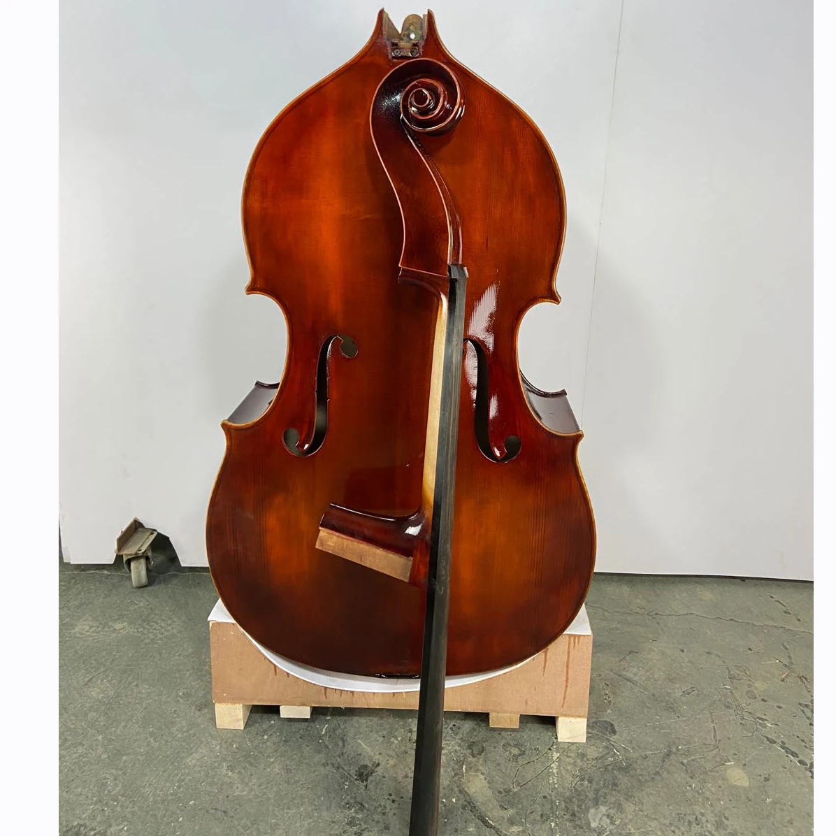 

High Quality Rare Removable Handle Double Bass Solid Wood Spruce Panel Maple Back Ebony Fingerboard Hand Made Instrument