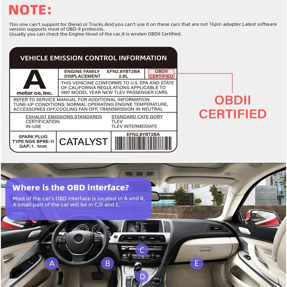 Фото Новый KONNWEI KW901 ELM327 V1.5 Bluetooth5.0, автомобильный сканер OBD2, Android/IOS, автомобильный диагностический инструмент, считыватель кодов, pk Vgate ICAR2 №5