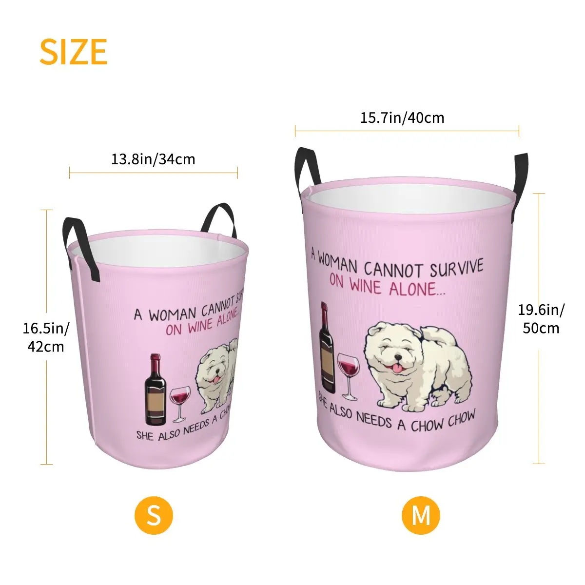 Забавная корзина для белья Chow и вина большая хранения домашних животных щенков