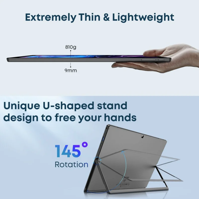 Фото Планшет Ubook с 12-дюймовым LCD-экраном, Windows 11, 8 ГБ оперативной памяти LPDDR3, 256 ГБ SSD, 64-битный процессор Intel N4120, IPS-дисплей 2160x1440, 1 порт USB-A 3.0. №4