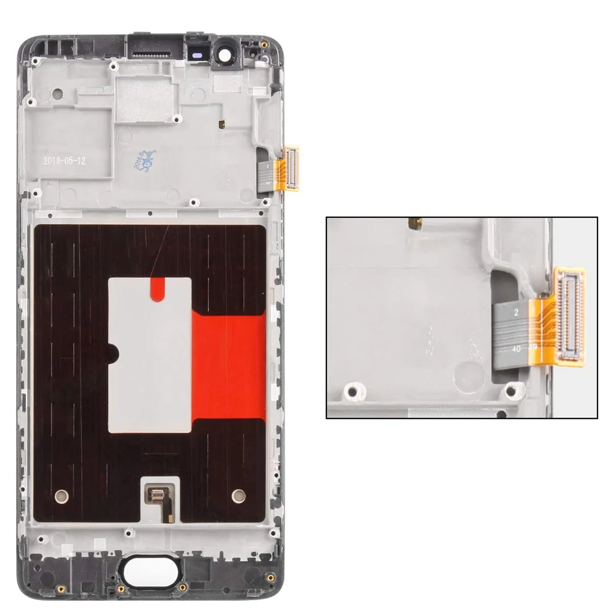 ЖК-экран для Oneplus 3 3T A3000 1 + черный с рамкой