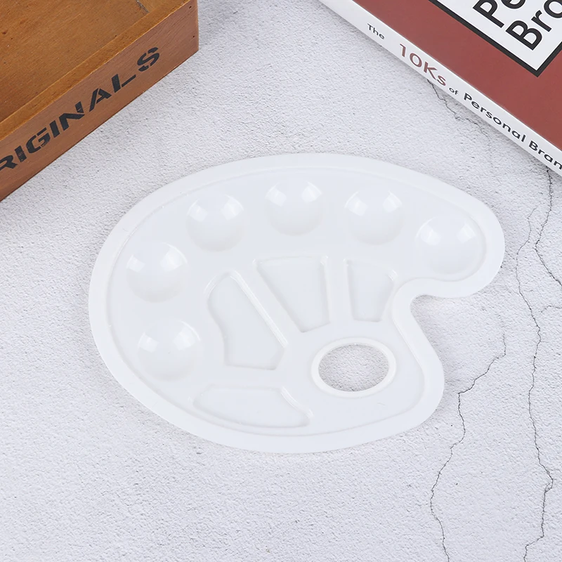 

22.5*17.5cm Artist Children Students Art Craft Color Mixing Tray Portable Painting Palette Children's Drawing Oval Palette