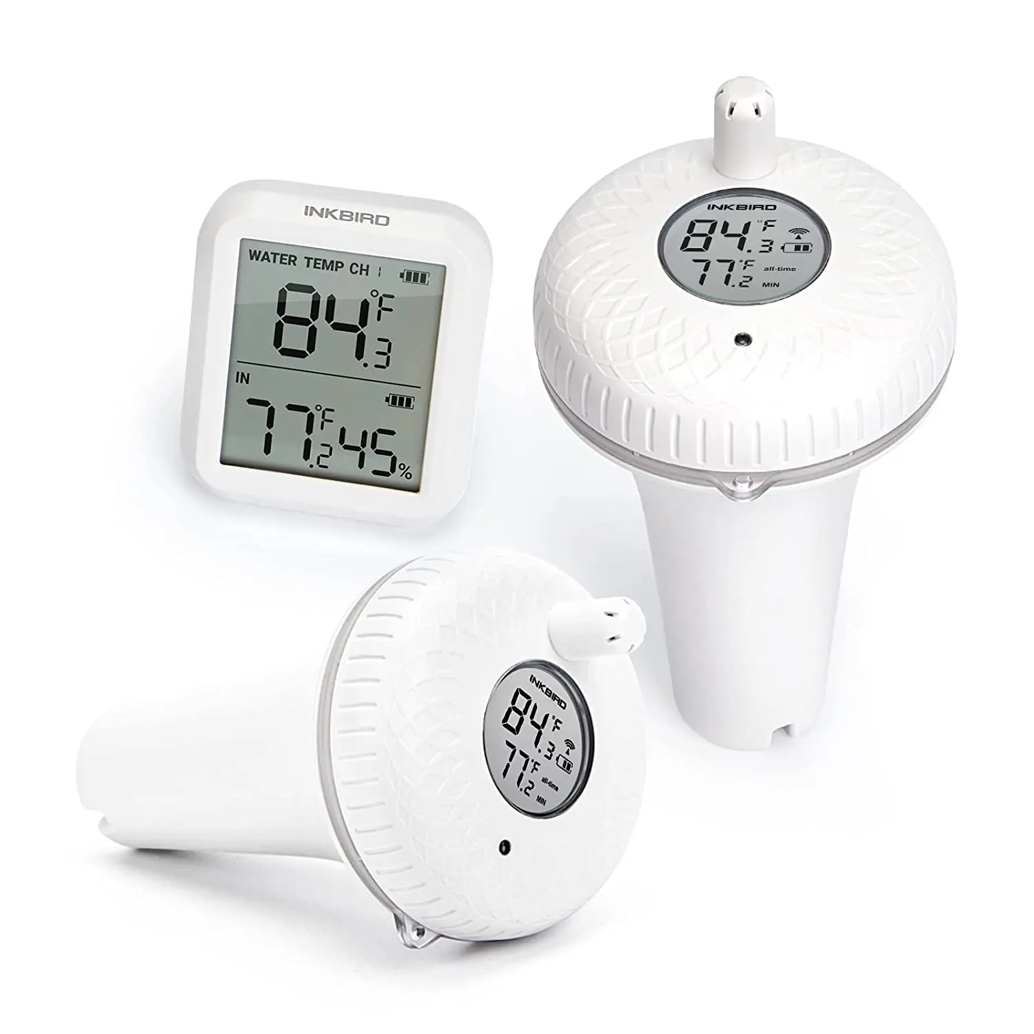 

INKBIRD 2 Types of Wireless Swimming Pool Floating Thermometer Bluetooth Indoor Outdoor Accurate Temperature LCD Display
