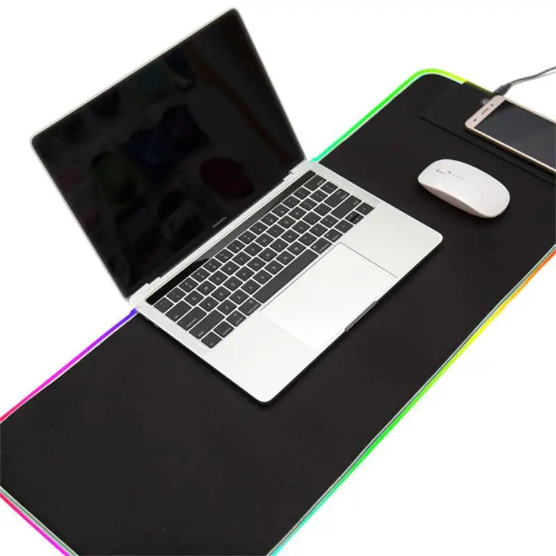 

Led Game Desk Mat Mouse Carpet Large Rgb Gaming Mouse Pad Rgb Mouse Pad For Computer Mouse Surface Mouse Mats Big Non-slip