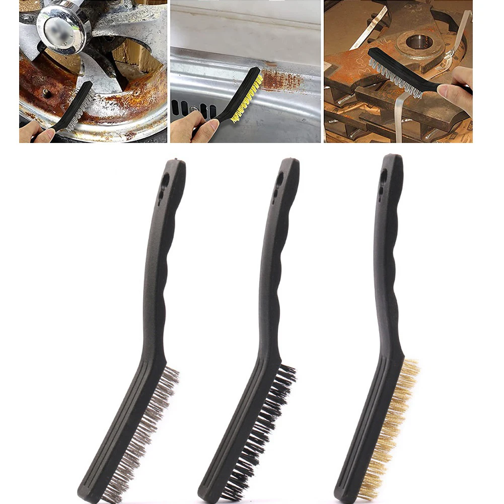 

Furniture Wood Floor Mini Wire Brush Brass Nylon Steel Brushes Rust Remover Cleaning Polish Grinder Laking Paint, Rust And Dirt