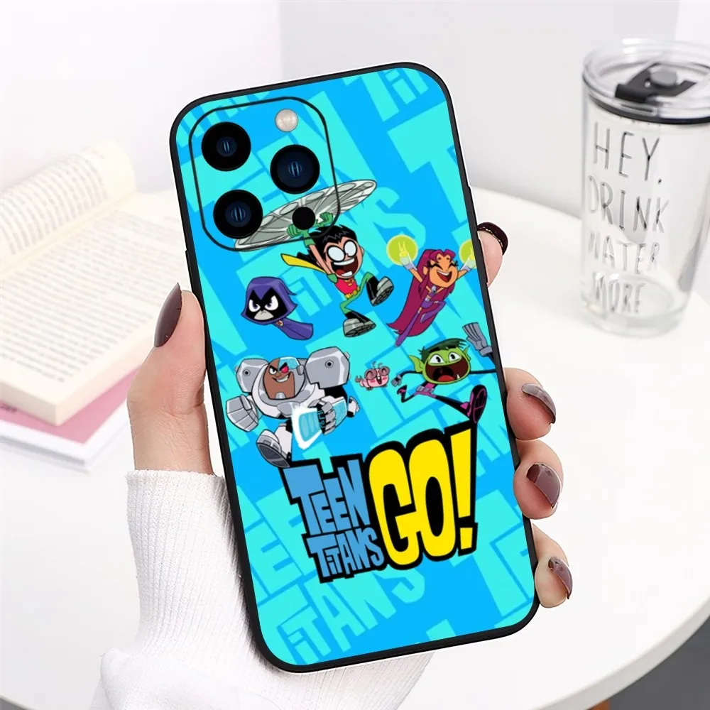 Подростковый мультяшный T-Titans чехол для телефона iPhone 13 14 15 11 12 Mini Pro Max прозрачный