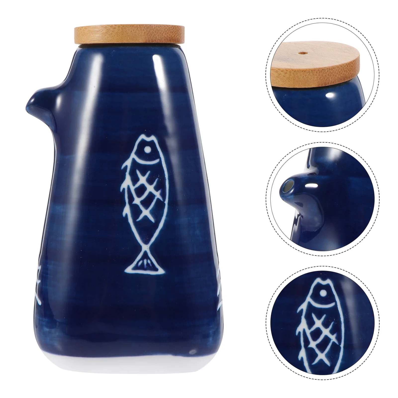 

Dispenser Oil Bottle Sauce Ceramic Vinegar Soy Cruet Olive Condiment Kitchen Pot Jar Dressingsyruplid Salad Container Liquid