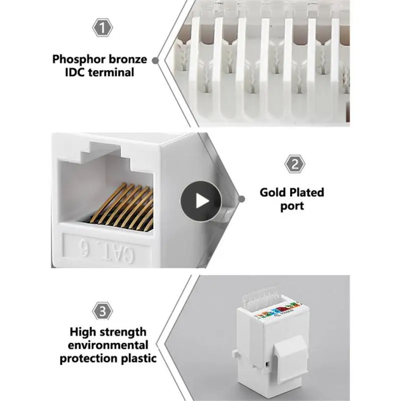 

Fast Transfer Computer Module Cable Block Enhanced Gold Plating White Computer Hardware Cable Connector Stable Connection Pc