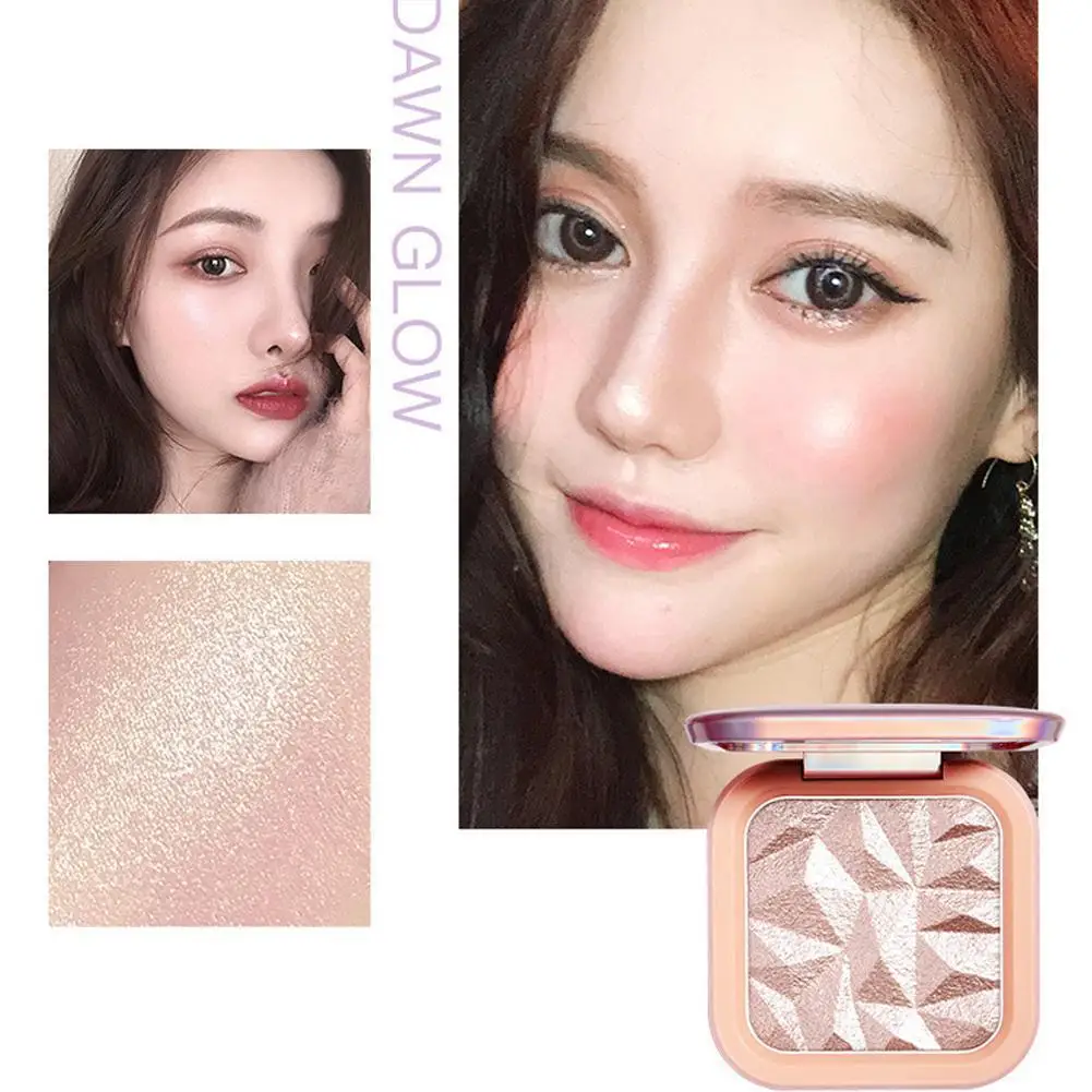 

Gold Pink White Diamond Highlighter Powder Glitter Palette Face Contour Brighten Makeup Single Color Shimmer Illuminate Cosmetic