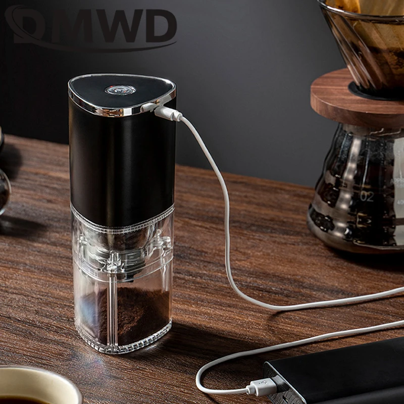 DMWD портативная электрическая кофемолка с USB-зарядкой керамический шлифовальный