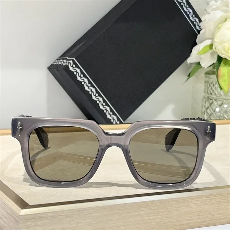 Британские брендовые солнцезащитные очки зеркальные женские из 2024 крупного