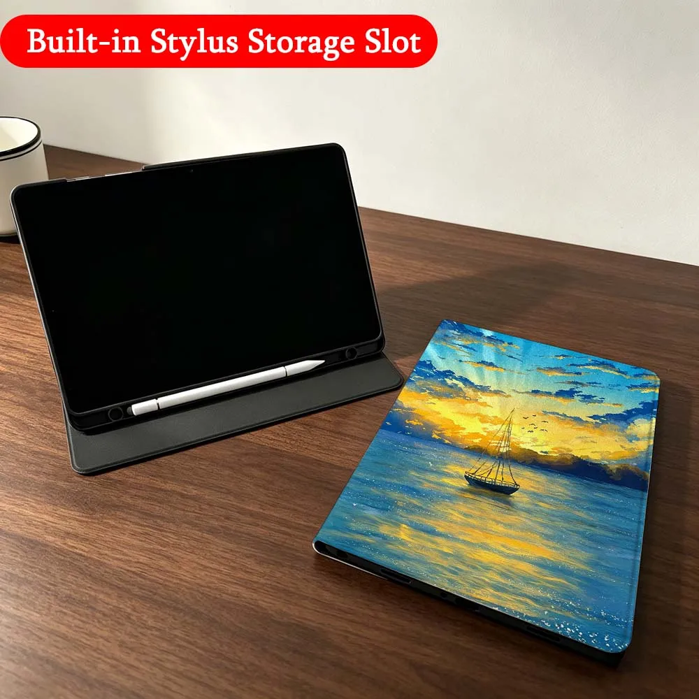 Чехол-книжка Catoon Sun Mountain Sea для Samsung Galaxy Tab A7 A8 A9 A11 S6 S7 S8 S9 S10 S11 FE Plus с функцией автоматического снапробуждения (art.: 3920db983cf80) - 3920db983cf80
