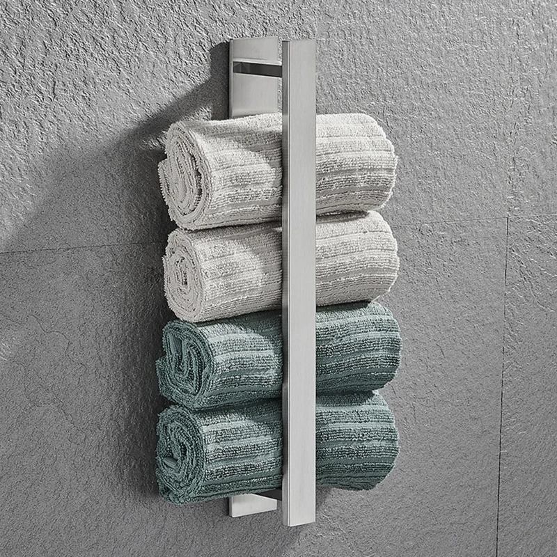 

Настенный держатель для полотенец, креативная металлическая полка для хранения полотенец для кухни, ванной, спальни, простая в установке B03E