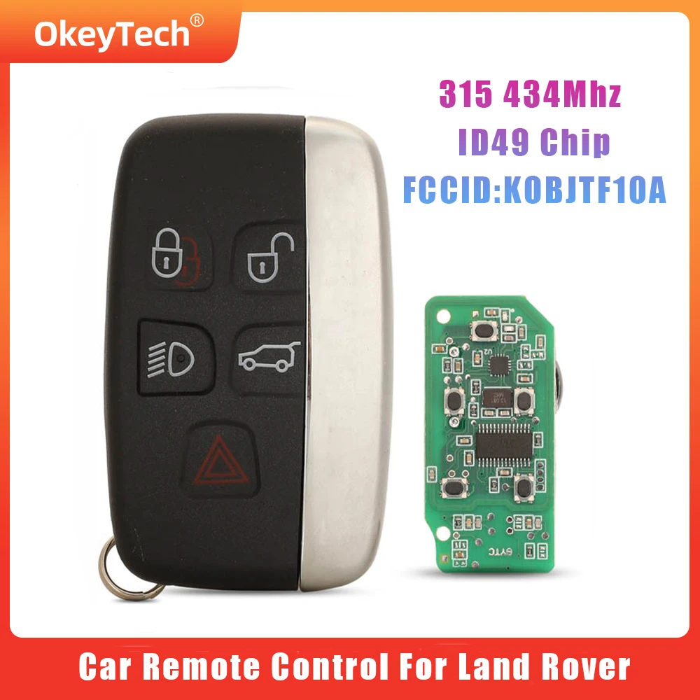 

OkeyTech For Land Rover Discovery 4 Freelander Range Rover Sport Evoque 315 434Mhz ID49 HITAG PRO Promixity Smart Control