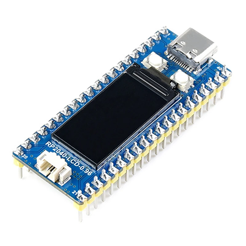 

Макетная плата Waveshare RP2040 для Raspberry Pi Pico, Двухъядерный ARM Cortex M0, модуль 133 МГц с ЖК-экраном 0,96 дюйма
