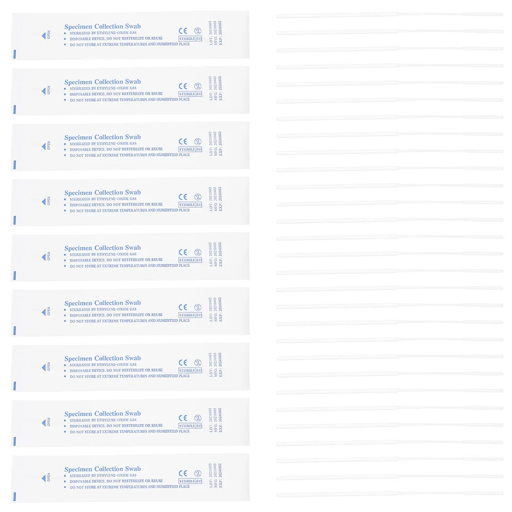 

120Pcs Nasal Swabs Nasopharyngeal Individual Swab Flocking Tip Swabs Specimen Swabs for Sampling