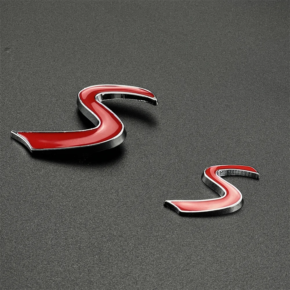 

3D Metal S Front Grille Badge Emblem Decal For Mini Cooper R50 R52 R53 R56 R57 Car Accessories Car Styling Decorative Sticker