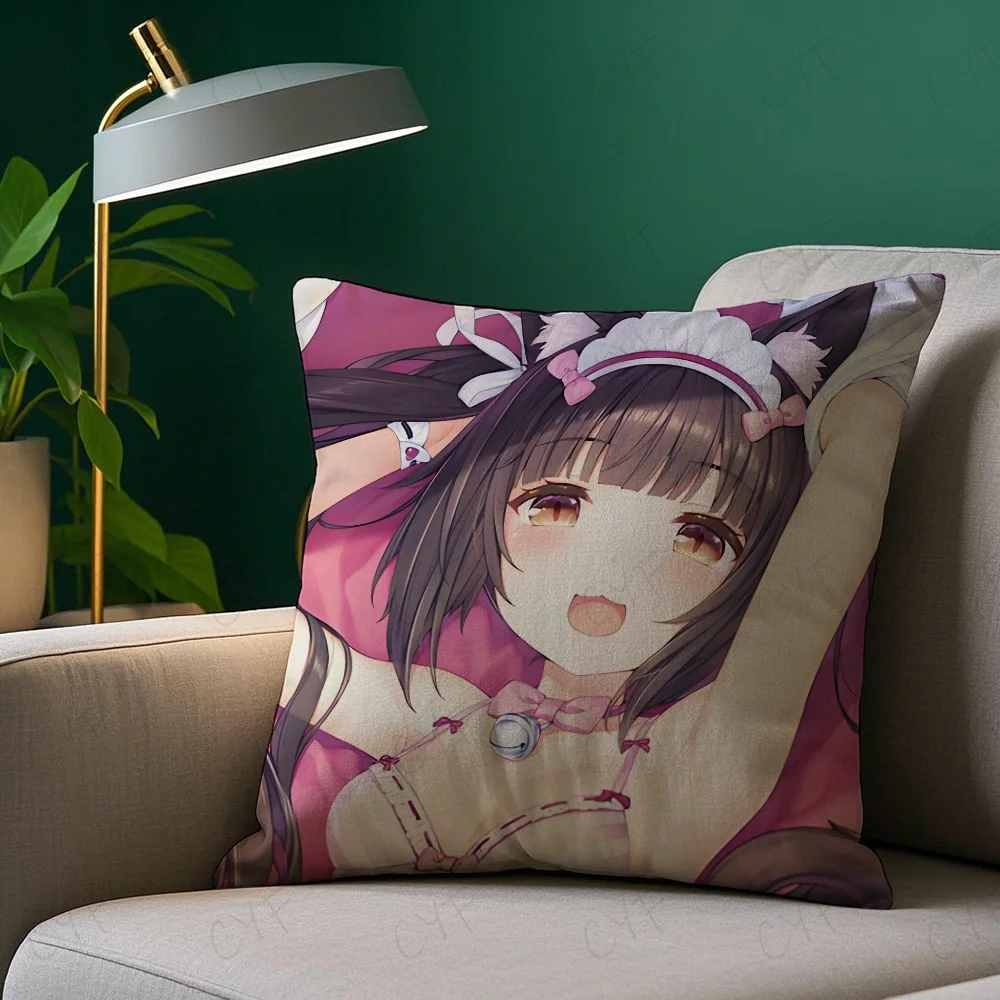 Чехол для подушки Chocola Nekopara в стиле аниме наволочка с защитой от пыли невидимая