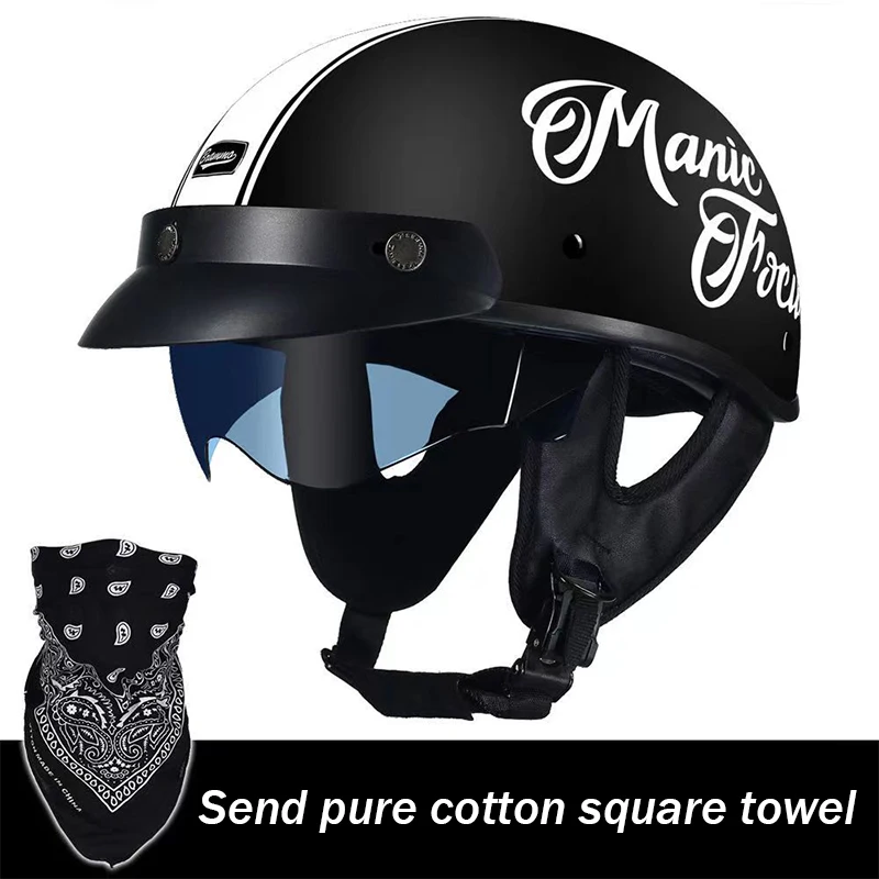 

Мотоциклетные шлемы в стиле ретро для мужчин и женщин, большие шлемы для электрического мотоцикла, всесезонные