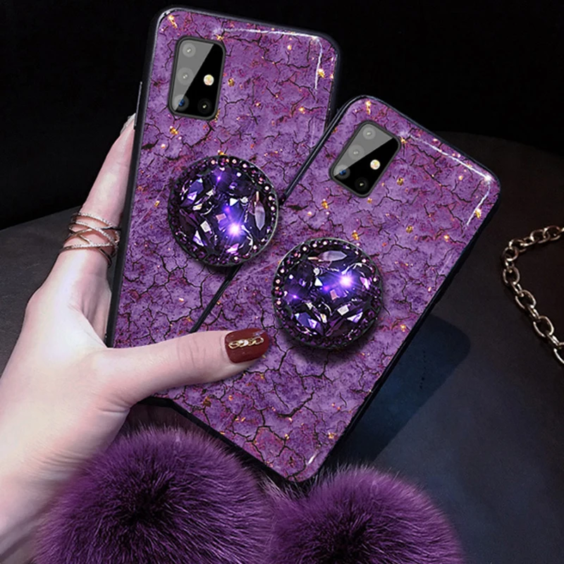 

Luxury Glitter Marble Holder Case For Samsung Galaxy A51 A10 A10S A20 A20S A30 A32 A50 A70 A02 A01 A11 A21S A31 A41 A52 A71 Case