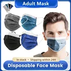 Одноразовые черные маски 10-200 шт., маски для рта, необычные, однослойные, с активированным углем, фотомаска