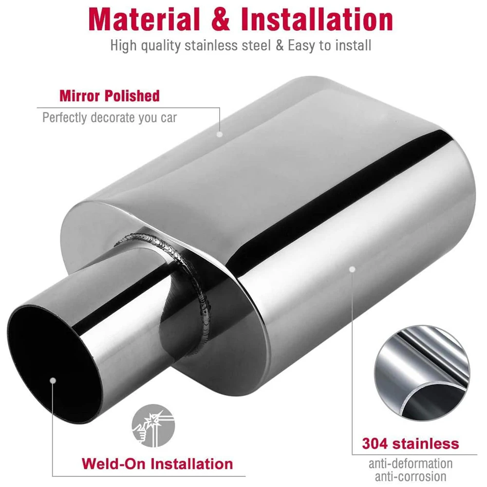 Квадратный наконечник для выхлопной трубы 2 5 дюйма на входе 3 x выходе 9 дюймов