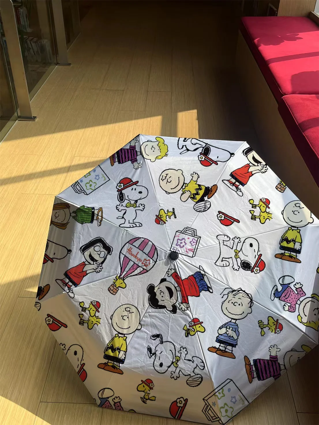 Складной зонт Snoopy для женщин виниловый складной от солнца с защитой