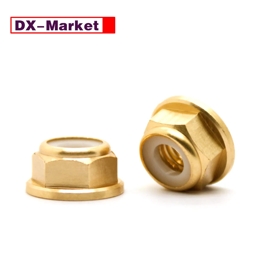 

M3 Brass Flange Nylon Insert Nut , M2-M8 Flange Lock Nuts .B017