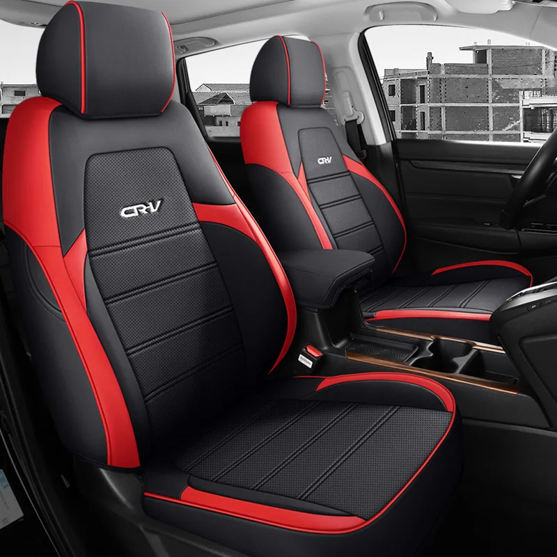 

Custom Full Set Car Seat Covers For Honda CRV 2012-2016 CR-V 360° Full Covered Waterproof Leather Seat Cushion Protective Cover