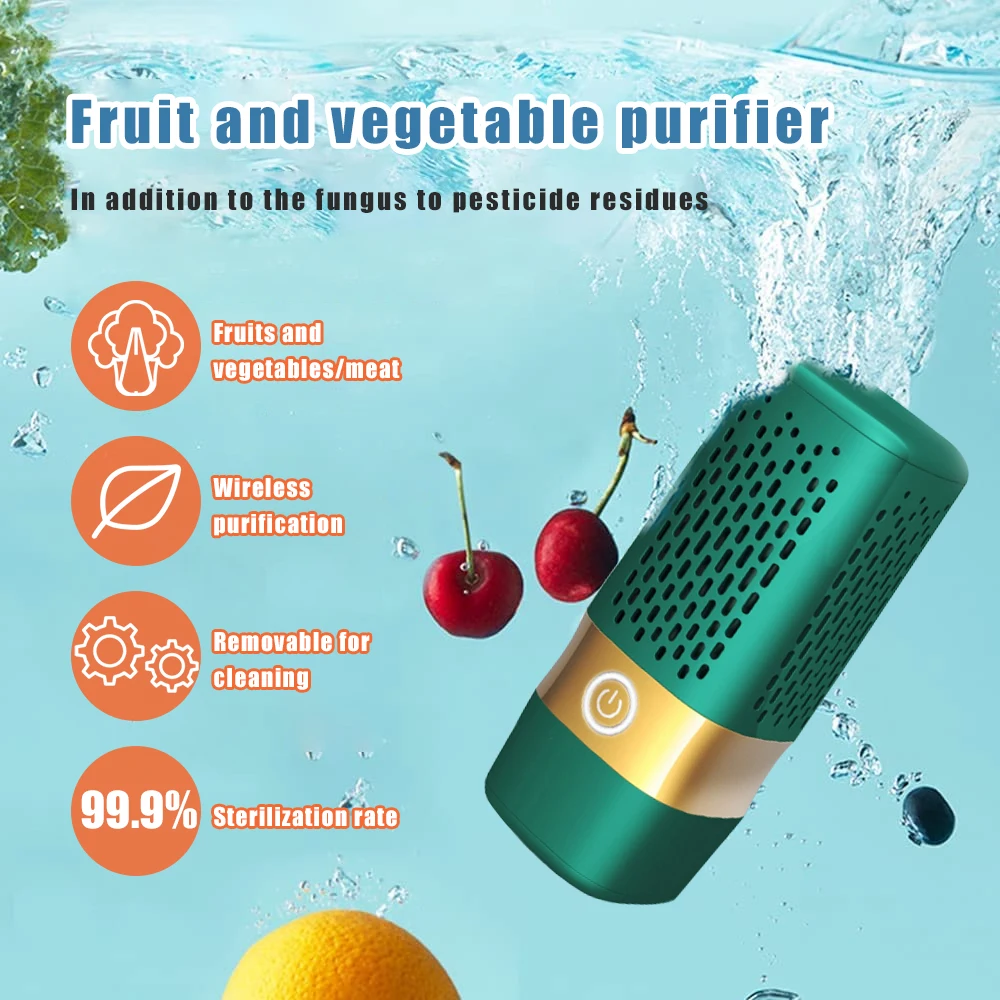 

Очиститель овощей в форме капсулы стиральная машина для фруктов и овощей Беспроводная машина для дезинфекции продуктов и овощей