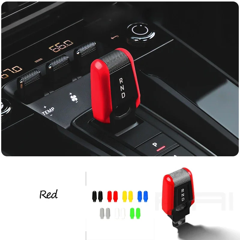 

Автомобильная ручка рычага переключения передач из углеродного волокна Carmine Red, накладка на ручку переключения передач для Porsche 911 992 2020-2025, сменные модифицированные аксессуары