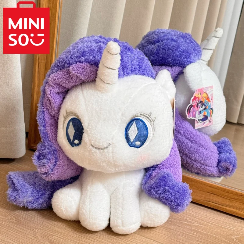 Новый Miniso Authentic My Little Pony 2024 новая сидящая кукла игрушка Fluttershy Applejack сумеречный