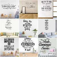 24 styles spanish quotes phrase home decoration wall decals wallpaper waterproof vinyl stickers for office room wall decal mural