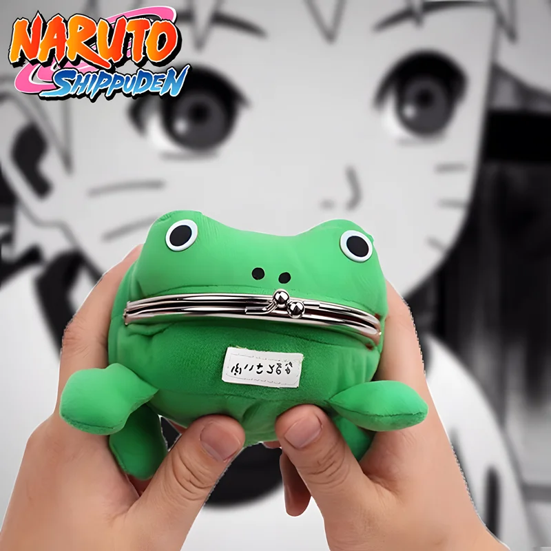 

Anime Naruto Frog Wallet Coin Purse Key Chain Cute Plush Novelty Adorable Cartoon Cosplay Figure Accessories Kids Birthday Toys