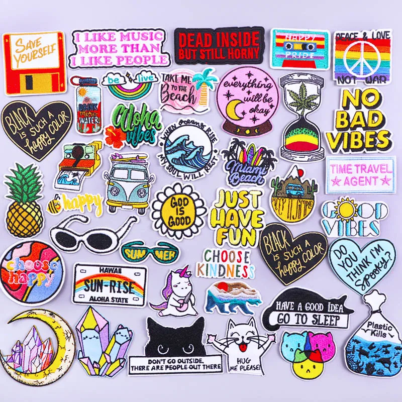 

Аппликация с мультяшными буквами, полосатые патчи с помощью утюга на одежде, наклейки с животными, кошками для одежды, нашивки для самостоят...