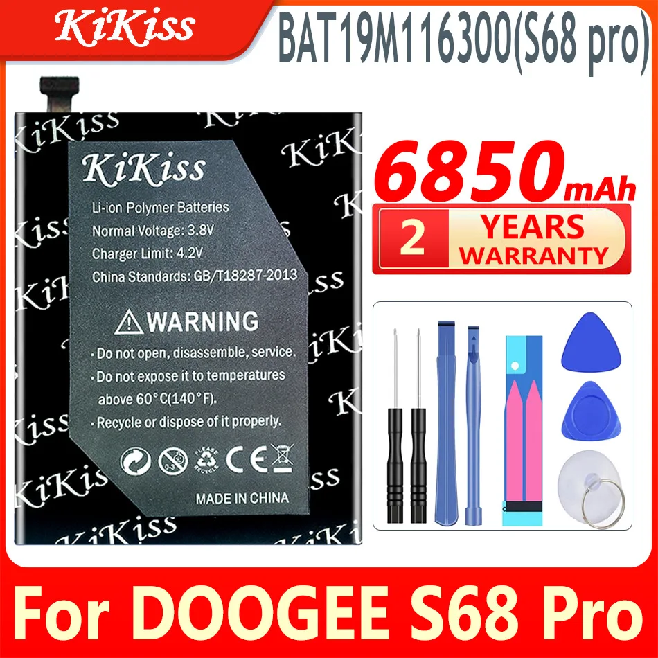 

6850mAh KiKiss Battery BAT19M116300 (S68 pro) for DOOGEE S68 Pro S68Pro Replacement Accessory Accumulators Batteries with tools