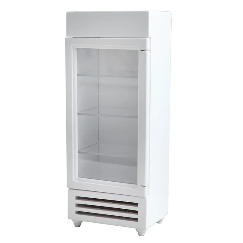 

Миниатюрный Кукольный домик с морозильной камерой для девочек и мальчиков, игровая кухонная мебель, игрушка для 1:12 «сделай сам» для куклы H