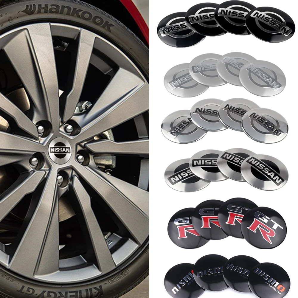 4 шт. 56 мм центральная крышка колеса автомобиля колпаки для ступиц наклейка Nissan